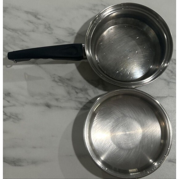 Vintage Luster Craft Multi Core 5 Ply Stainless Steel 1QT Sauce Pan W/Lid USA - Picture 3 of 5